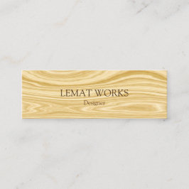 Elegantes Holz 3 Mini Visitenkarte