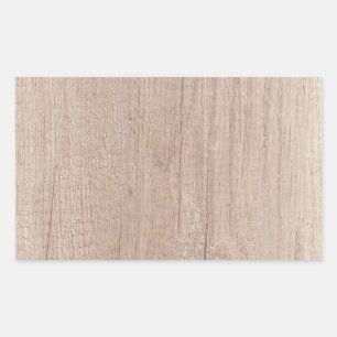 Elegantes Holzbrett Look leere trendy Vorlage Rechteckiger Aufkleber