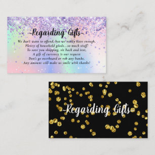 Elegantes Honeymoon Fund Brautparty oder Hochzeit Begleitkarte