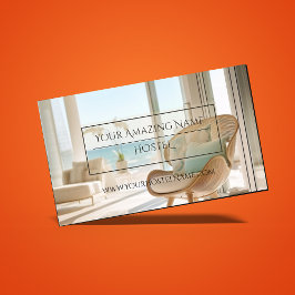 Elegantes Hostel Foto Delicate Stilvoll hell Visitenkarte