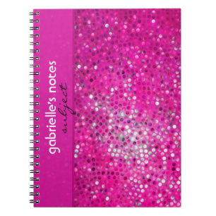 Elegantes Hot Pink-Glitzer-Muster Notizblock