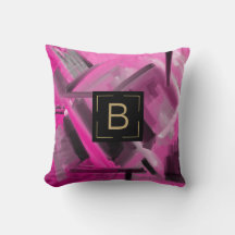 Elegantes Hot Pink Schwarz Abstrakt Kunst Moderne 