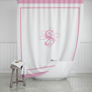 Elegantes Hotel Chic Stilvolles Monogramm Duschvorhang