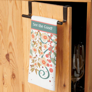 Elegantes Hübsches Blumenangebot Stilvoll Geschirrtuch