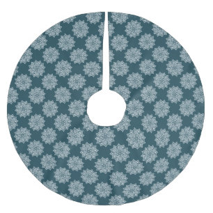 Elegantes hübsches, girly, dunkelgrünes Mandala-Mu Polyester Weihnachtsbaumdecke