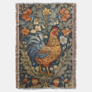 Elegantes Huhn William Morris Inspiriert Floral Decke