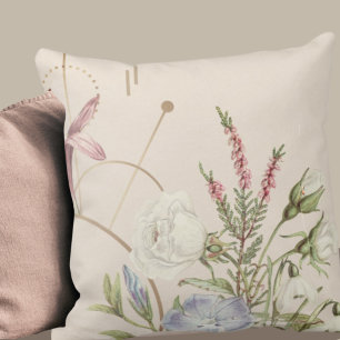 Elegantes Hütte ästhetisches Blumendesign Kissen