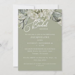 Elegantes Hydrangea-Sage-Brautparty Einladung