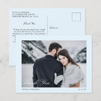 Elegantes Ice Blue Winter Wedding Foto Vielen Dank