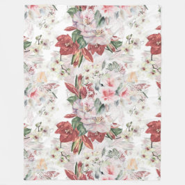 Elegantes Illustrationswerk, Orchid und Lilie Lace Fleecedecke