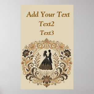Elegantes illustratives Hochzeitsdesign Poster