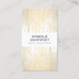 Elegantes Imitat Gold Confetti Dots Muster II Visitenkarte