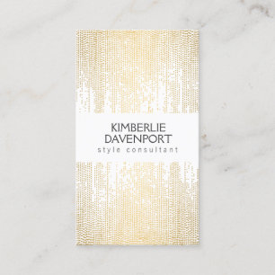 Elegantes Imitat Gold Confetti Dots Muster II Visitenkarte