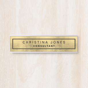 Elegantes Imitat Gold Foil Muster Corporate Busine Türschild