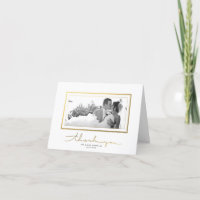 Elegantes Imitat Gold Frame Foto Dankeschön Karte