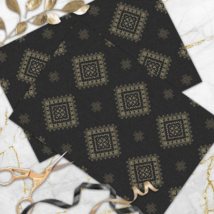 Elegantes Imitat Gold und Schwarz Dekoratives Must Seidenpapier