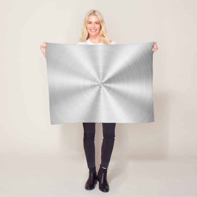 Elegantes Imitat-metallisches glänzendes Silber Fleecedecke (Beispiel)