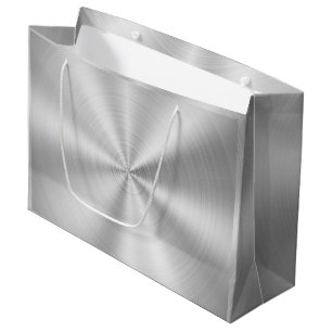 Elegantes Imitat-metallisches glänzendes Silber Große Geschenktüte