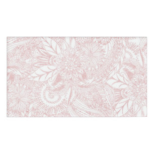 Elegantes Imitat Rose Gold Blumenmandala Design Namenschild