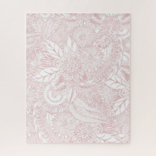 Elegantes Imitat Rose Gold Blumenmandala Design Puzzle