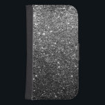 Elegantes Imitat-schwarzer Glitzer Geldbeutel Hülle Für Das Samsung Galaxy S4<br><div class="desc">Elegantes Imitat-schwarzer Glitzer</div>