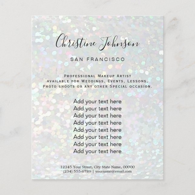 Elegantes Imitat strahlt Schönheitssalon aus Flyer (Vorne)