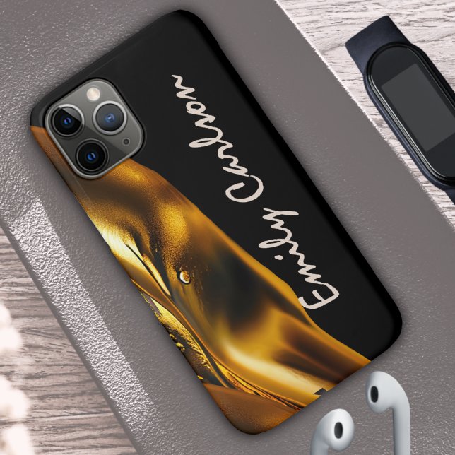 Elegantes Imitat- und Schwarzgold Case-Mate iPhone Hülle (Von Creator hochgeladen)