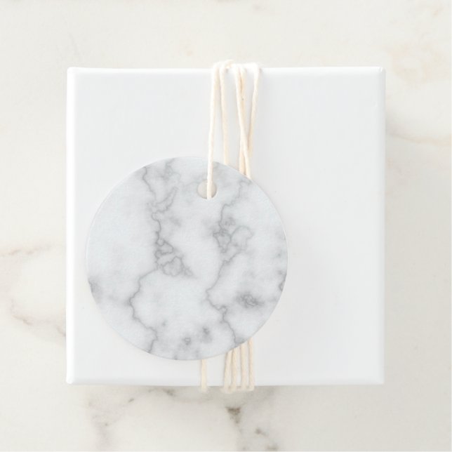 Elegantes Imitat Weißer Marmor Geschenkanhänger (Beispiel)