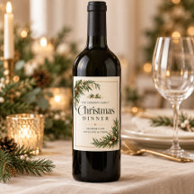 Elegantes Immergrün-Weihnachtsdinner Custom-Wein