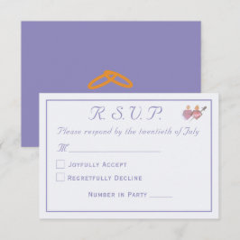 Elegantes Immergrün Zwei Herzen Katholische Hochze RSVP Karte
