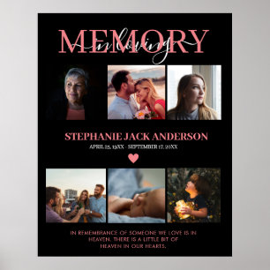 Elegantes In-Loving-Memory-6-Foto-Collage-Gedenkbi Poster