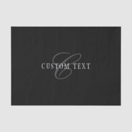 Elegantes individuell anpassbares Monogramm | Blac Seidenpapier
