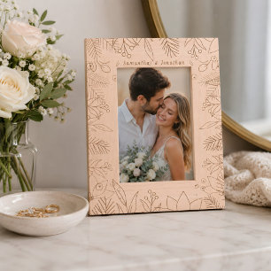 Elegantes Individuelle Name-Couple-Memory-Foto Geätzte Rahmen