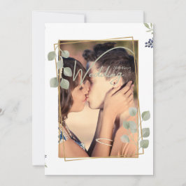 Elegantes individuelles Foto Hochzeit Zeremonie We Einladung