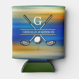 Elegantes, individuelles Golf Monogram Design Dosenkühler