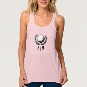 Elegantes, individuelles Golf Monogram Design Tank Top