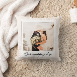 Elegantes, individuelles Hochzeitspieß-Foto Kissen