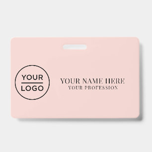 Elegantes individuelles Logo Mitarbeiter Einfach Ausweis