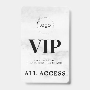 Elegantes individuelles VIP All Access Pass Event- Ausweis