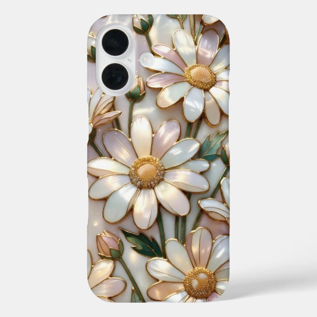 Elegantes iPhone-Case Elegant Daisy Buntglas Elfen Case-Mate iPhone Hülle (Rückseite)