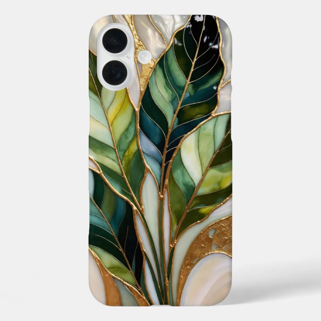 Elegantes iPhone-Case mit botanischen Blättern Bei Case-Mate iPhone Hülle (Rückseite)