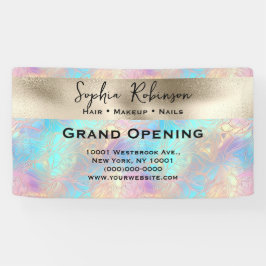 Elegantes Irisierungs- und Perlfolienzeichen Busin Banner