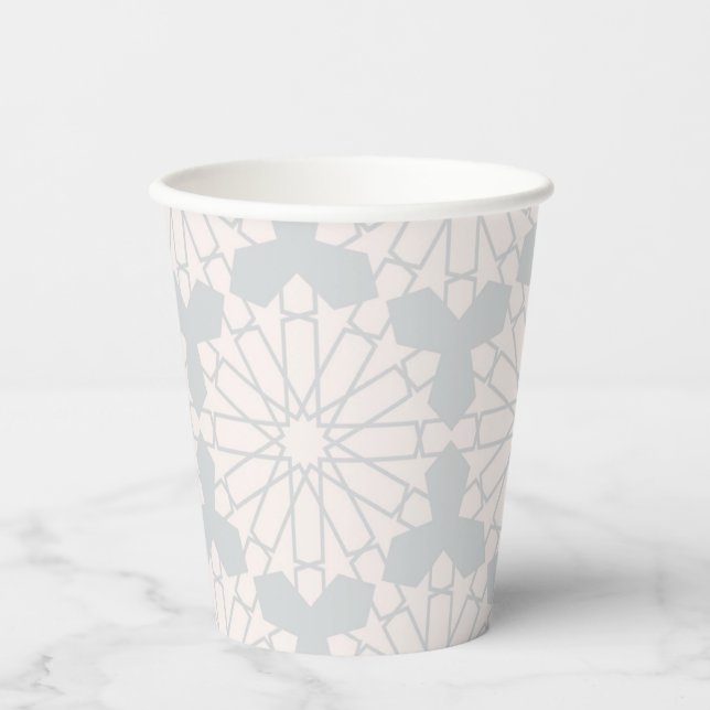 Elegantes islamisches Kunstdesign Pappbecher (Vorderseite)