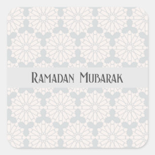 Elegantes islamisches Kunstdesign Quadratischer Aufkleber