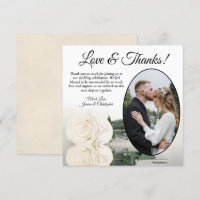 Elegantes Ivory White Rose Oval Foto Hochzeit