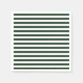 Elegantes Jäger-Muster, grün und weiß gestrichen Serviette