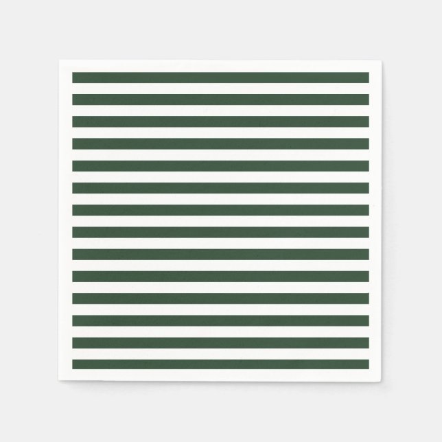 Elegantes Jäger-Muster, grün und weiß gestrichen Serviette (Vorderseite)