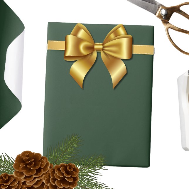 Elegantes Jägergrün Vollton  Geschenkpapier (Von Creator hochgeladen)