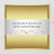 Elegantes Jahrestags-Party der GoldLiebe-Herz-50.