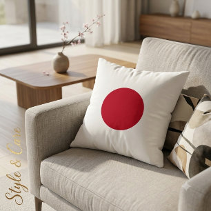 Elegantes Japan-Flagge Inspiriertes Minimales Kiss Kissen